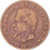 Moneta, Francia, Napoleon III, 5 Centimes, 1853, Strasbourg, MB, Bronzo