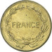 França, France Libre, 2 Francs, 1944, Philadelphia, AU(55-58), Latão, KM:905