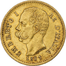 Italia, Umberto I, 20 Lire, 1881, Rome, Oro, BB+, KM:21