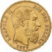 Belgium, Leopold II, 20 Francs, 20 Frank, 1877, Gold, AU(50-53), KM:37