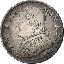 États italiens, PAPAL STATES, Pius IX, 5 Soldi, 25 Centesimi, 1867, Rome