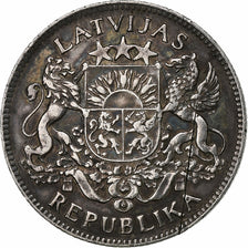 Latvia, Lats, 1924, Silver, EF(40-45), KM:7