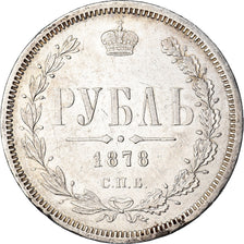 Coin, Russia, Alexander II, Rouble, 1878, Saint-Petersburg, AU(50-53), Silver