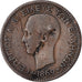 Coin, Greece, George I, 10 Lepta, 1869, Strassburg, F(12-15), Copper, KM:43