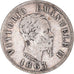 Monnaie, Italie, Vittorio Emanuele II, 50 Centesimi, 1863, Torino, TB+, Argent