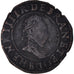 Moneta, Francia, Henri III, Double Tournois, 1589, Rouen, MB+, Rame, CGKL:112.D2
