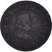 Moeda, França, Henri IV, Double Tournois, 1598, Paris, EF(40-45), Cobre