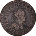 Moneta, Francia, Louis XIII, Double Tournois, 1616, Amiens, MB+, Rame, CGKL:264