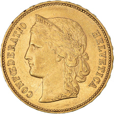 Münze, Schweiz, 20 Francs, 1896, Bern, SS, Gold, KM:31.3