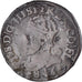 Moneda, Países Bajos españoles, Philippe II, Liard, 1586, Bruges, BC+, Cobre