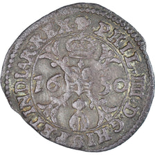 Monnaie, Pays-Bas espagnols, Philippe IV, Gigot, 1650, Bruxelles, TTB, Cuivre