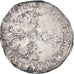 Monnaie, France, Henri IV, 1/4 Ecu, 15[??], Bordeaux, TTB, Argent, Duplessy:1224