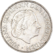 Münze, Niederlande, Juliana, 2-1/2 Gulden, 1966, Utrecht, SS+, Silber, KM:185