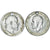 Münze, United Kingdom, pair of penny earrings, 1909 & 1936, Silver-plated, S+