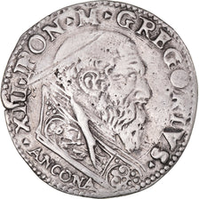 Moneta, STATI ITALIANI, PAPAL STATES, Grégoire XIII, Testone, 1572-1585
