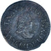 Moneta, Francia, Louis XIII, Denier Tournois, 1613, Lyon, MB, Rame, CGKL:362