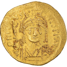 Moneta, Justin II, Solidus, 565-578, Constantinople, BB+, Oro, Sear:345