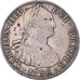 Moneda, España, Charles IV, 8 Reales, 1796, Mexico, Countermark, BC+, Plata