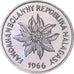 Moeda, Madagáscar, 5 Francs, 1966, Paris, ENSAIO, MS(65-70), Aço Inoxidável