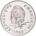 Coin, French Polynesia, 10 Francs, 1967, Paris, ESSAI, MS(65-70), Nickel, KM:E1