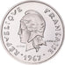 Munten, Frans Polynesië, 10 Francs, 1967, Paris, ESSAI, FDC, Nickel, KM:E1