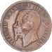Moneda, Italia, Vittorio Emanuele II, 10 Centesimi, 1862, Milan, punched, BC+