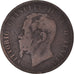 Moeda, Itália, Vittorio Emanuele II, 10 Centesimi, 1866, Strasbourg, VF(20-25)