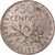 Moneta, Francja, Semeuse, 50 Centimes, 1917, Paris, MS(60-62), Srebro, KM:854