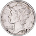 Moneda, Estados Unidos, Mercury, Dime, 1942, Philadelphia, MBC, Plata, KM:140