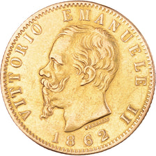 Monnaie, Italie, Vittorio Emanuele II, 20 Lire, 1862, Torino, TTB+, Or, KM:10.1