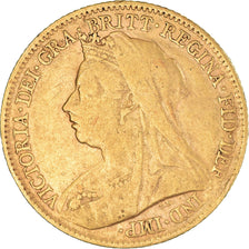 Moeda, Grã-Bretanha, Victoria, 1/2 Sovereign, 1898, VF(30-35), Dourado, KM:784