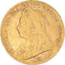 Moneda, Gran Bretaña, Victoria, 1/2 Sovereign, 1898, BC+, Oro, KM:784