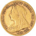 Moeda, Grã-Bretanha, Victoria, 1/2 Sovereign, 1900, EF(40-45), Dourado, KM:784