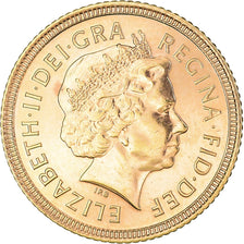 Münze, Großbritannien, Elizabeth II, 1/2 Sovereign, 2001, VZ, Gold, KM:1001