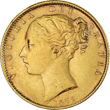 Monnaie, Grande-Bretagne, Victoria, Sovereign, 1872, TTB+, Or, KM:736.2