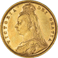 Münze, Großbritannien, Victoria, 1/2 Sovereign, 1892, SS+, Gold, KM:766