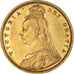 Moneda, Gran Bretaña, Victoria, 1/2 Sovereign, 1892, MBC+, Oro, KM:766