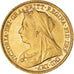 Moneda, Gran Bretaña, Victoria, 1/2 Sovereign, 1898, London, MBC+, Oro, KM:784