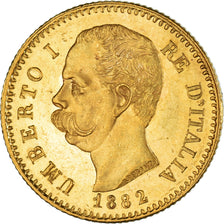 Münze, Italien, Umberto I, 20 Lire, 1882, Rome, VZ, Gold, KM:21