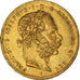 Austria, Franz Joseph I, 8 Florins-20 Francs, 1875, AU(55-58), Gold, KM:2269