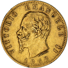 Moneta, Włochy, Vittorio Emanuele II, 20 Lire, 1862, Torino, EF(40-45), Złoto