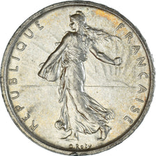 Moneta, Francja, Semeuse, 5 Francs, 1960, Paris, AU(50-53), Srebro, KM:926