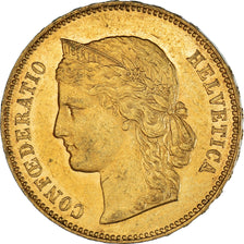 Moneta, Szwajcaria, 20 Francs, 1891, Bern, AU(50-53), Złoto, KM:31.3