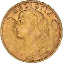 Moneta, Szwajcaria, 20 Francs, 1947, Bern, EF(40-45), Złoto, KM:35.2