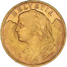 Münze, Schweiz, 20 Francs, 1935, Bern, VZ, Gold, KM:35.1