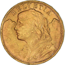 Moeda, Suíça, 20 Francs, 1935, Bern, AU(55-58), Dourado, KM:35.1