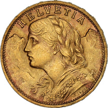 Munten, Zwitserland, 20 Francs, 1927, Bern, PR, Goud, KM:35.1