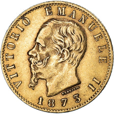 Moneda, Italia, Vittorio Emanuele II, 20 Lire, 1873, Milan, MBC, Oro, KM:10.3