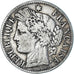 Moneda, Francia, Cérès, 2 Francs, 1871, Bordeaux, BC+, Plata, KM:817.2