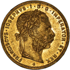 Austria, Franz Joseph I, 8 Florins-20 Francs, 1885, EF(40-45), Gold, KM:2269